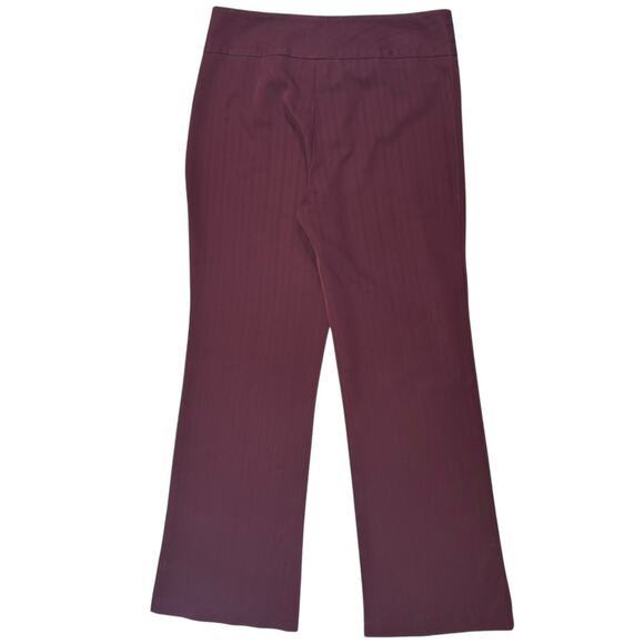 VTG A.Byer Women Sz 9 Wine Red Pinstripe Dress Pant Trouser Office Siren Career - Picture 7 of 16